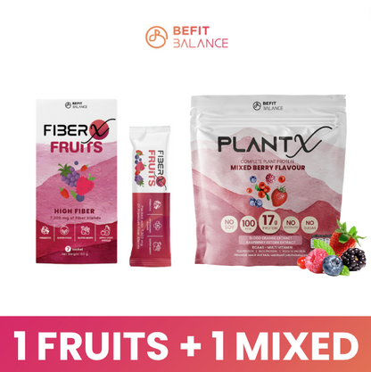 Bundle Set - FIBER X 1กล่อง / Plant X โปรตีนพืช 1 ถุง Set meal replacement