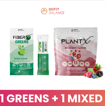 Bundle Set - FIBER X 1กล่อง / Plant X โปรตีนพืช 1 ถุง Set meal replacement