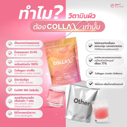 COLLA X 75 g คอลลาเจนจากพืข รสพีช คืนความอ่อนเยาว์ ปรับสีผิวให้ขาว กระจ่างใส ล็อคความชุ่มชื่น ให้ผิวนุ่ม